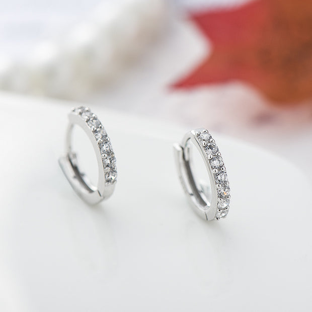 Silver Earring With artificial Diamond for women's