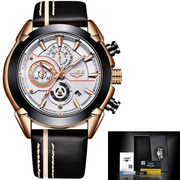 Multi-function casual fashion business men's watch