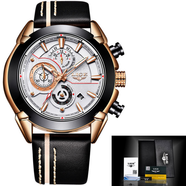 Multi-function casual fashion business men's watch