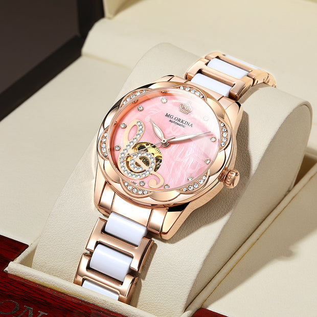 2025 New Designer Mechanical Watches Women Luxury Top Brand Ceramic