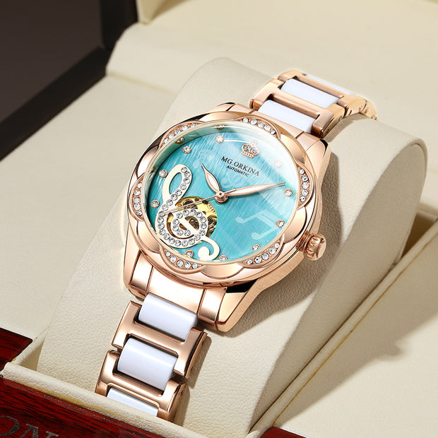 2025 New Designer Mechanical Watches Women Luxury Top Brand Ceramic