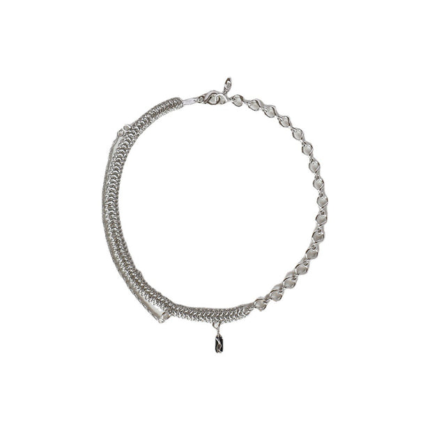 Female Light Clavicle Chain Necklace Pendant Stitching Necklace