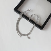 Female Light Clavicle Chain Necklace Pendant Stitching Necklace