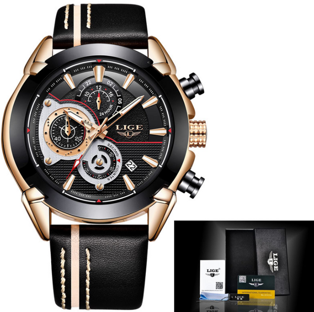 Multi-function casual fashion business men's watch