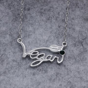 A unique Necklace With vegan slogan for women's