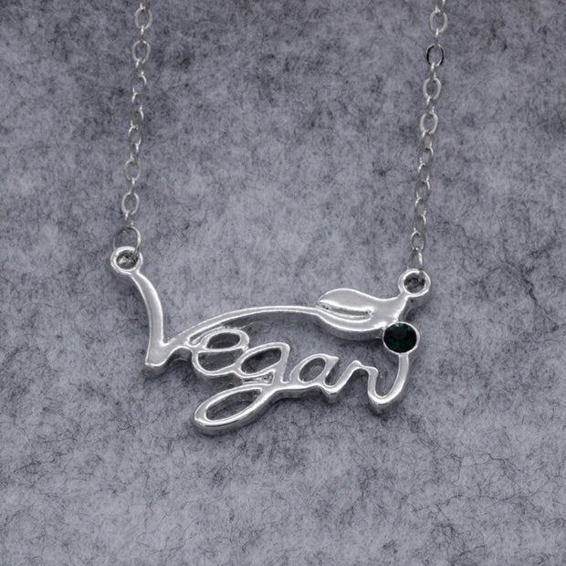 A unique Necklace With vegan slogan for women's