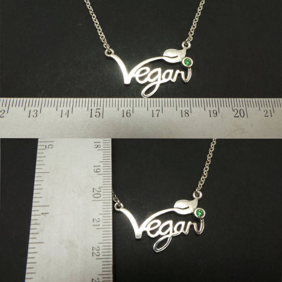 A unique Necklace With vegan slogan for women's