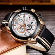 Multi-function casual fashion business men's watch