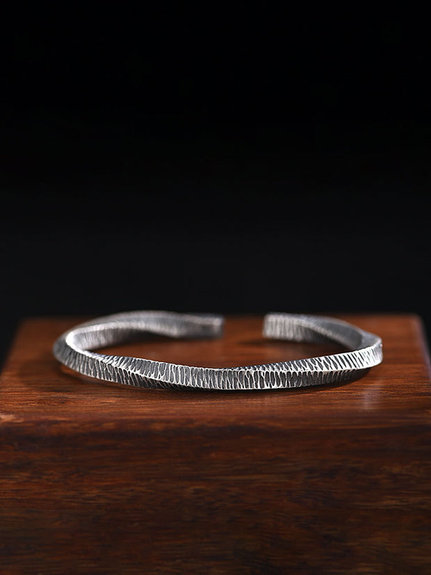 999 Sterling Silver Mobius Ring Bracelet For Men And Women