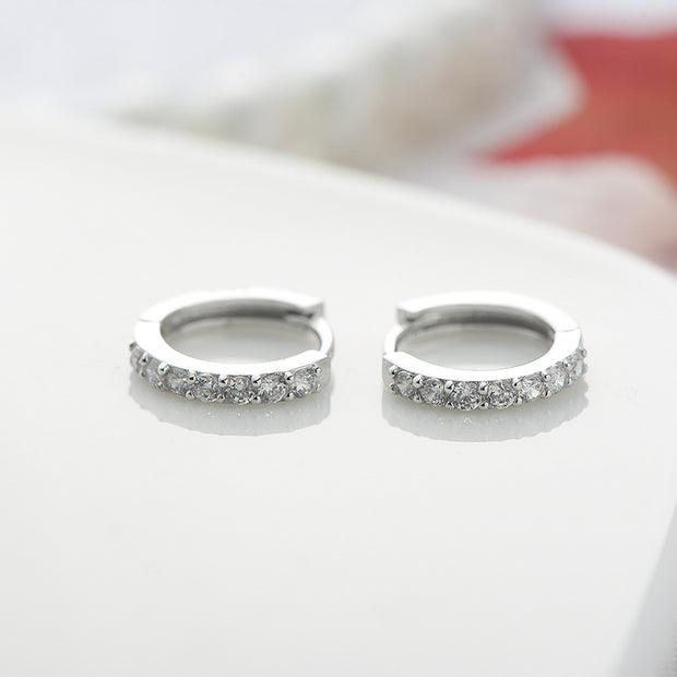 Silver Earring With artificial Diamond for women's
