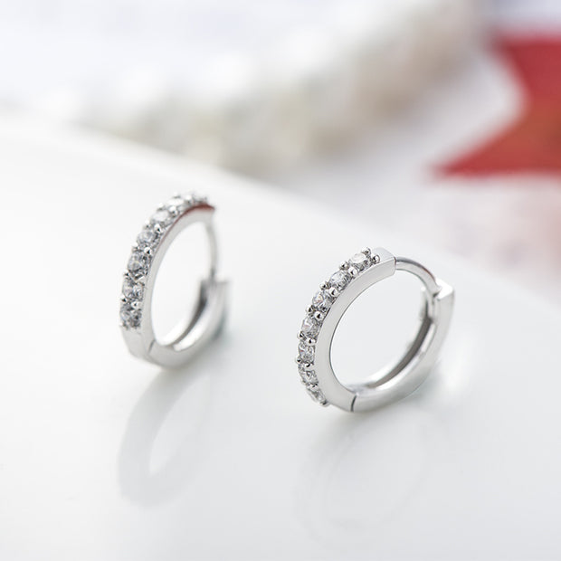 Silver Earring With artificial Diamond for women's