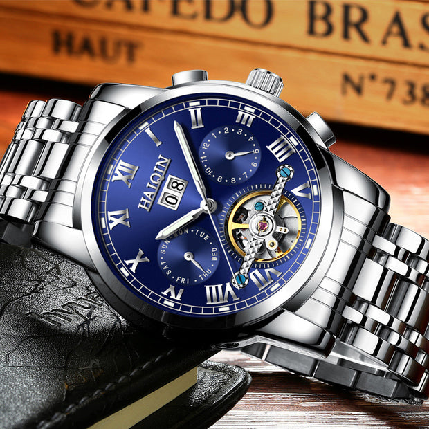 Automatic mechanical watch,  Tourbillon waterproof hollow men's swimming.