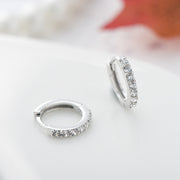 Silver Earring With artificial Diamond for women's