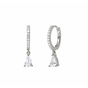 Women's S925 Silver Zircon Round Earrings