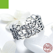 Vintage Flower Silver Ring